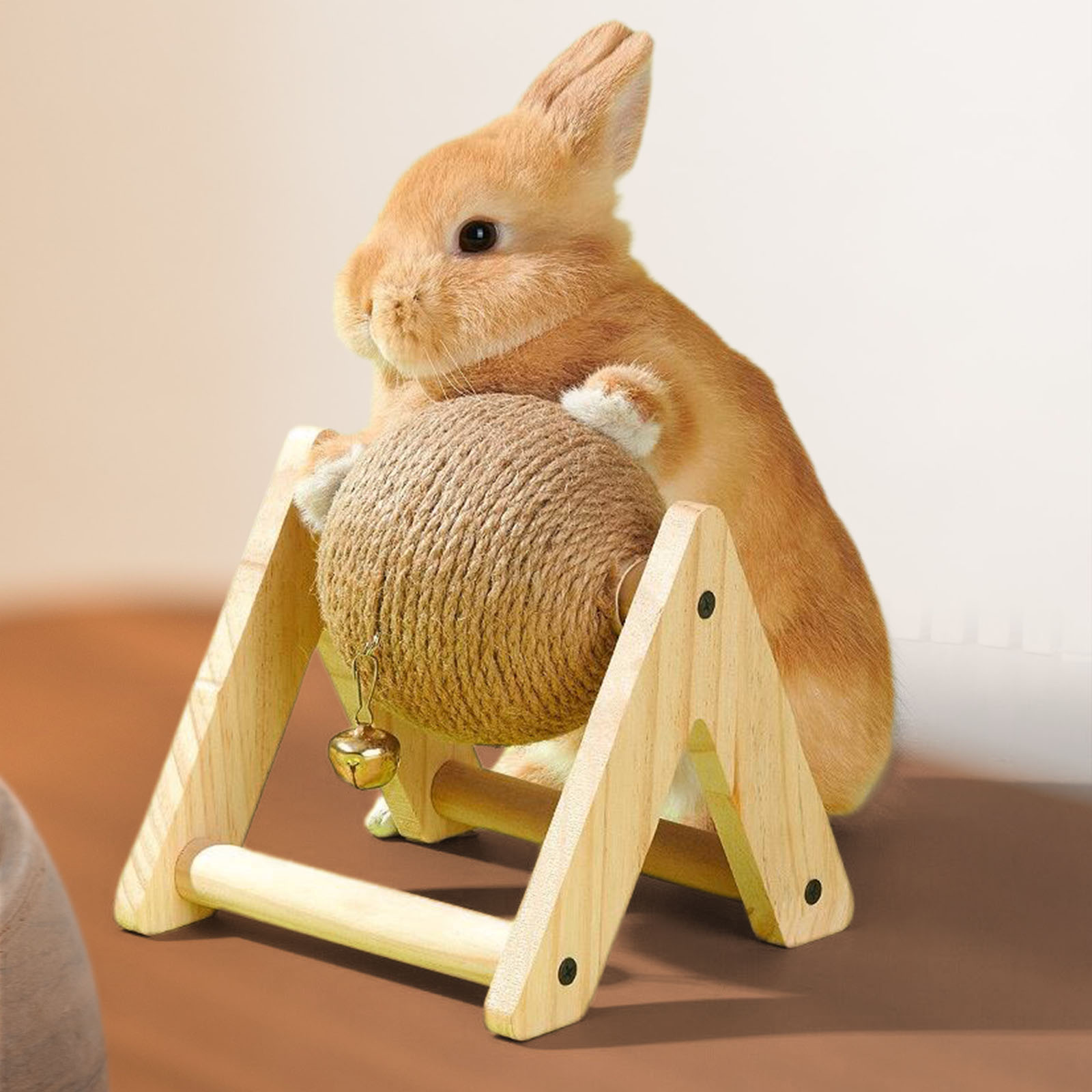 Woodworking Rabbet - Konijnenspeelgoed Slijpen Klauw Bal Sisal Hennep