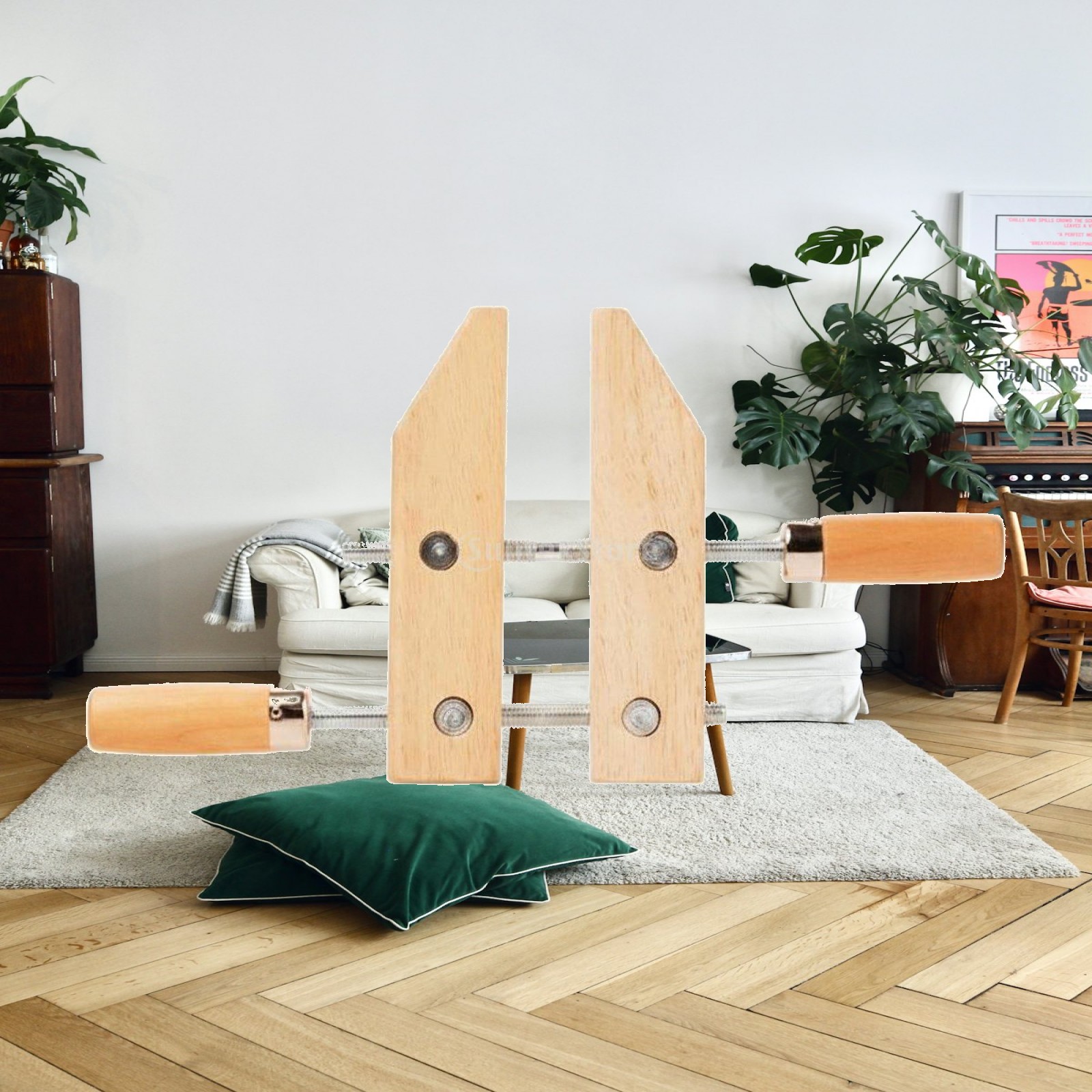 Woodworking And Carpentry - Houtbewerkingsklem met verstelbare sluiting, rubberhout, staal,
