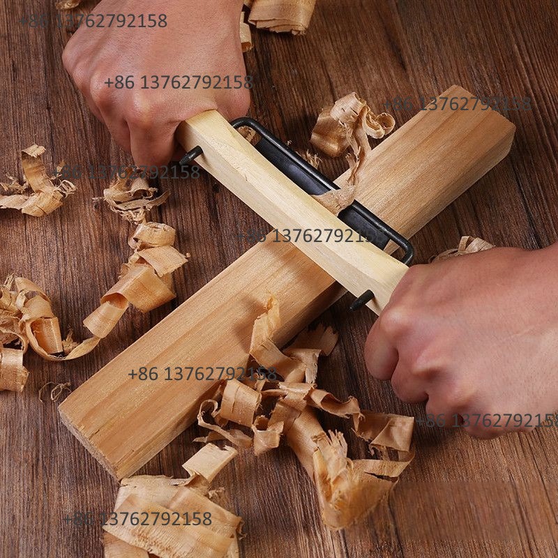 Woodworking Hand Tools - Oud model massief houten handvlakmes, multifunctioneel