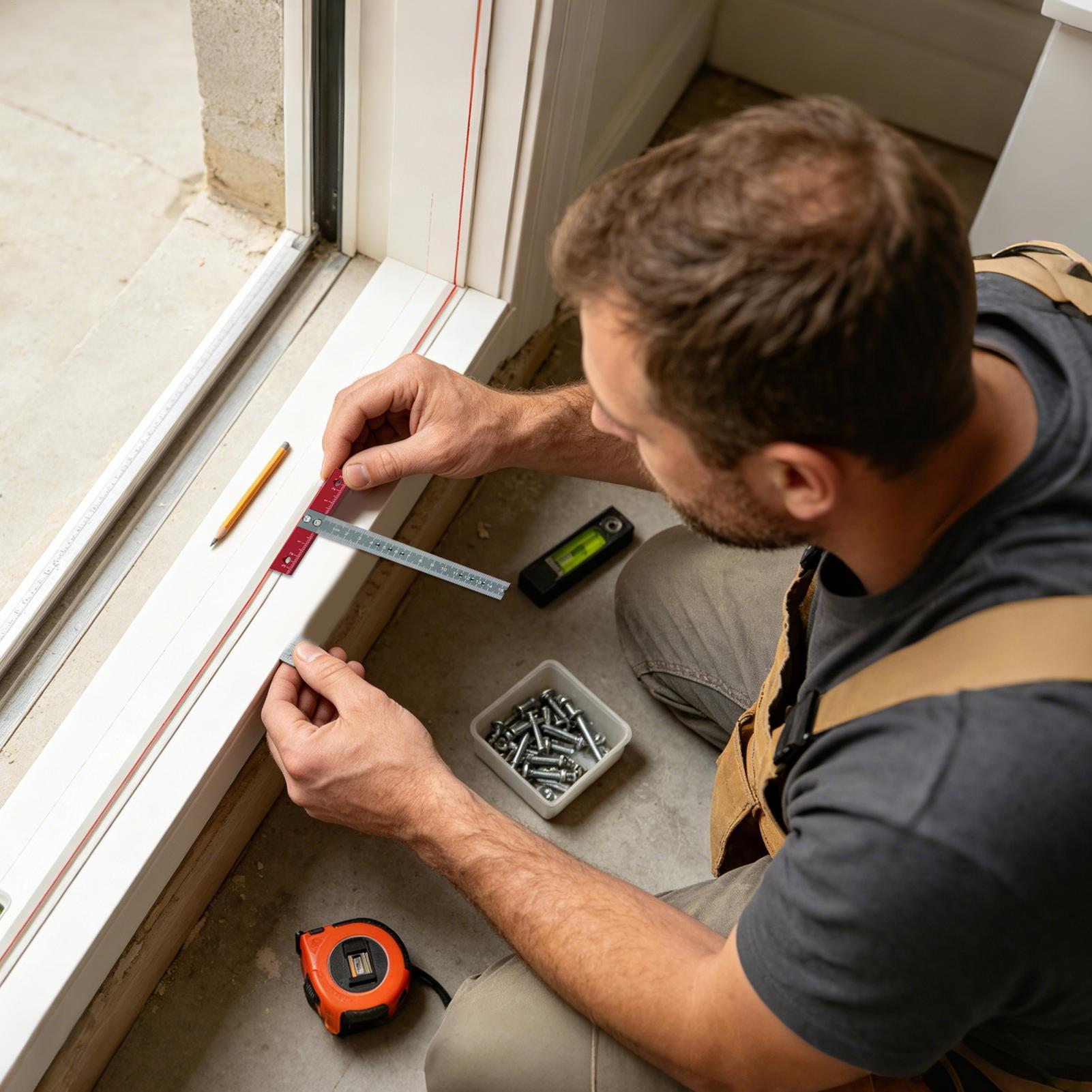 Woodworking And Carpentry - Houtbewerkingsliniaal T-vormige haakse markeringsliniaal Gereedschap voor