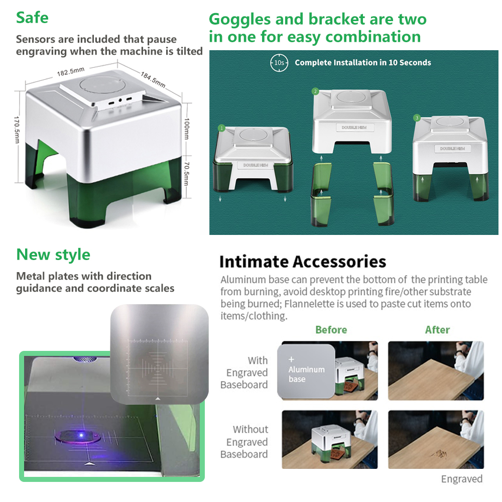 3W Mini Lasergraveermachine Dr - Woodworking Manufacturing recensie en prijs