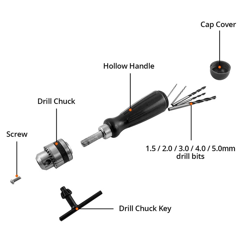 Pin Vise Handboorbits, Mini Tw - Woodworking Vise recensie en prijs