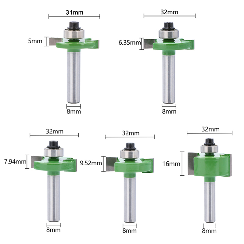 HAMPTON Frees 8mm Schacht T-Sl - Woodworking Rabbet recensie en prijs