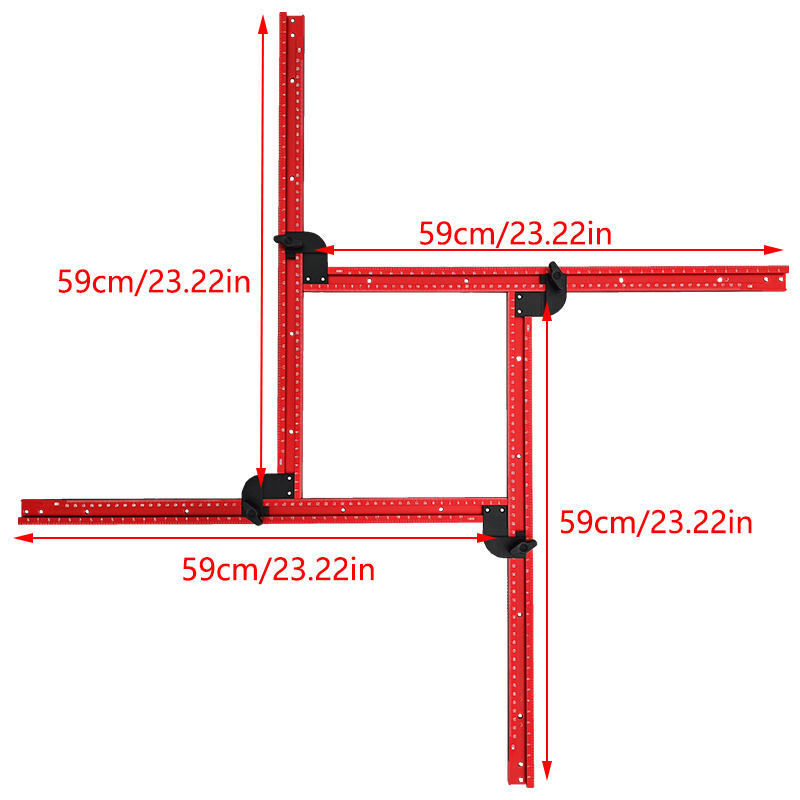 59Cm Verstelbare Vierkante Rou - Woodworking Manufacturing recensie en prijs